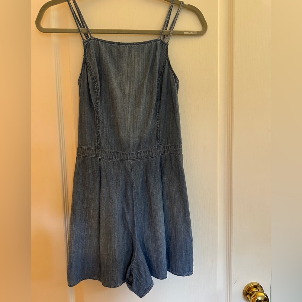 Hollister Light Blue Denim Romper